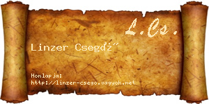 Linzer Csegő névjegykártya